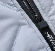 Men's Quilted Padded Bomber Jacket, Insulated Stand Collar Winter Coat