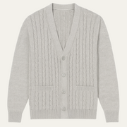 Men's Cable Knit Cardigan, V-Neck Button Front Winter Sweater