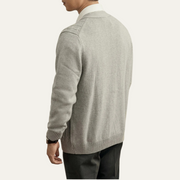 Men's Cable Knit Cardigan, V-Neck Button Front Winter Sweater