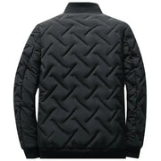 Men's Quilted Padded Bomber Jacket, Insulated Stand Collar Winter Coat