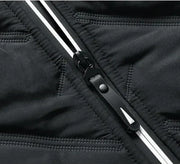 Men's Quilted Padded Bomber Jacket, Insulated Stand Collar Winter Coat