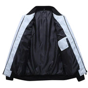 Men's Quilted Padded Bomber Jacket, Insulated Stand Collar Winter Coat