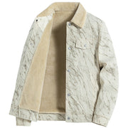 Men's Corduroy Trucker Jacket, Sherpa Lined Snap Front Winter Coat