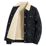 Men's Corduroy Trucker Jacket, Sherpa Lined Snap Front Winter Coat