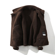 Men's Sherpa Lined Plaid Flight Jacket, Warm Winter Coat