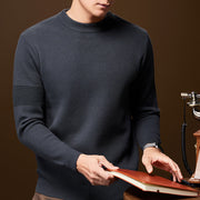 Men's Textured Knit Sweater, Crewneck Winter Pullover