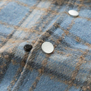 Men's Sherpa Lined Plaid Flannel Shirt Jacket, Warm Winter Trucker Jacket