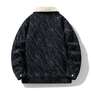 Men's Corduroy Trucker Jacket, Sherpa Lined Snap Front Winter Coat