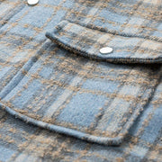 Men's Sherpa Lined Plaid Flannel Shirt Jacket, Warm Winter Trucker Jacket