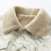 Men's Corduroy Trucker Jacket, Sherpa Lined Snap Front Winter Coat
