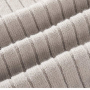 Men's Wide Ribbed Knit Quarter Zip Sweater, Slim Fit Winter Pullover