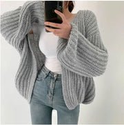 Women's Chunky Ribbed Knit Cardigan, Oversized Open Front Winter Sweater