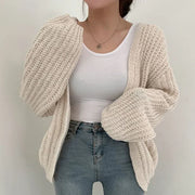 Women's Chunky Ribbed Knit Cardigan, Oversized Open Front Winter Sweater