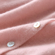 Women's Soft Knit Cardigan, Button Front Wide Neck Lightweight Sweater