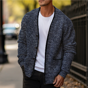 Men's Knit Cardigan, Button Front V-Neck Winter Sweater