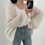 Women's Chunky Ribbed Knit Cardigan, Oversized Open Front Winter Sweater