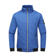 Men's Quilted Padded Bomber Jacket, Insulated Stand Collar Winter Coat