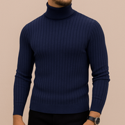 Men's Fine Knit Turtleneck Sweater, Slim Fit Winter Pullover