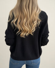 Women's Cotton Ribbed Knit Half Zip Sweater, Collared Winter Pullover