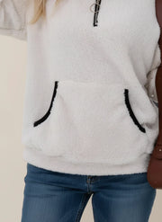 Women's Sherpa Teddy Fleece Half Zip Pullover, Warm Winter Sweatshirt